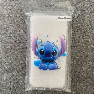 iPhone 12 ProMax phone case Clear with Disney’s Stitch design NWT